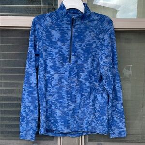 Lululemon Surge Warm 1/2 Zip MEDIUM Blue Pullover Sweatshirt Run